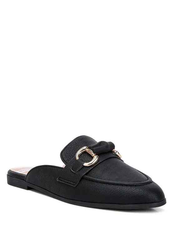 Abner Raffia Slip On Mules