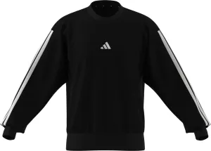 adidas Mens Essentials 3-Stripe Long Sleeve Crewneck Sweatshirt