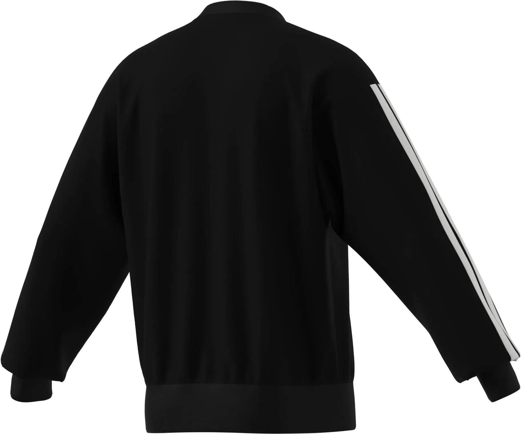 adidas Mens Essentials 3-Stripe Long Sleeve Crewneck Sweatshirt