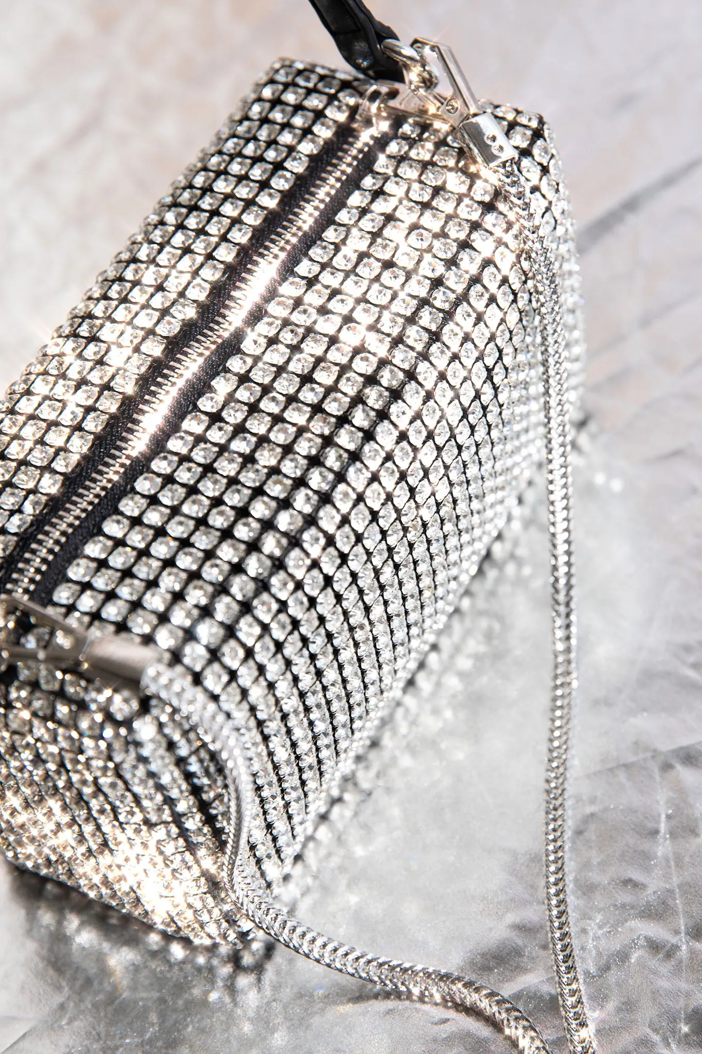 After Hours Diamante Bag Silver