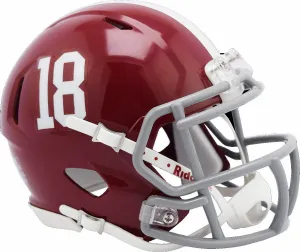 Alabama Crimson Tide #18 Riddell Speed Mini Helmet