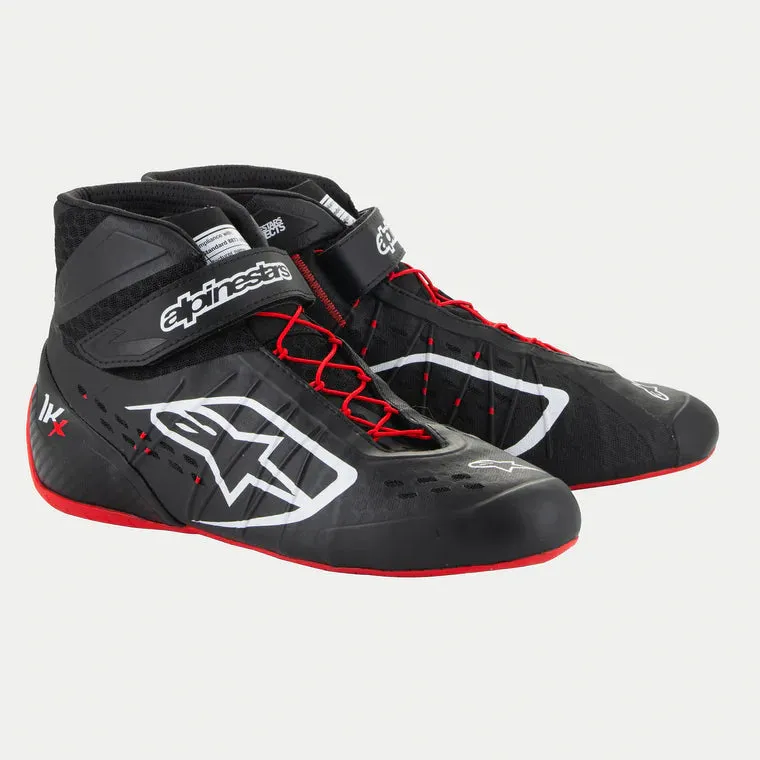 ALPINESTARS 2712124_123_7,5 Karting shoes TECH-1 KX V3 FIA 8877-2022 - Black / White / Red, Size 7,5