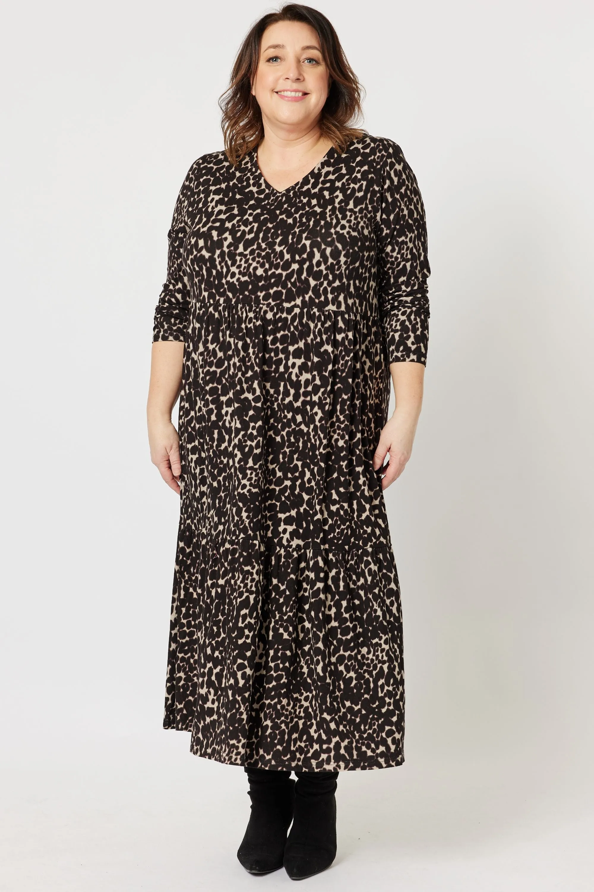 ANIMAL JERSEY PRINT DRESS - 45326GS