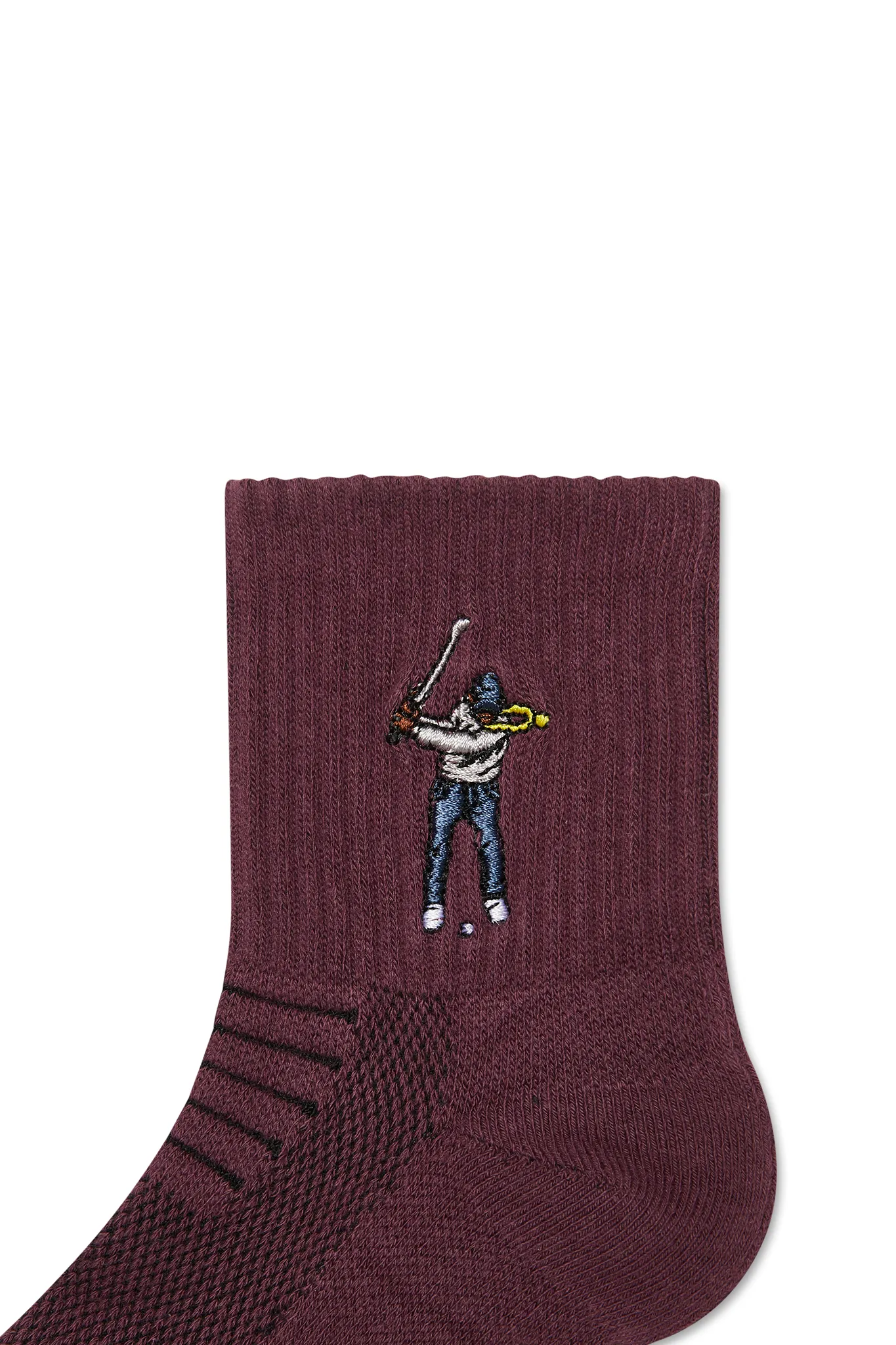 Ankle Height Logo Socks Berry Wine