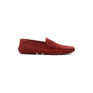 Bally Elegant Bordeaux Leather Loafers for Men