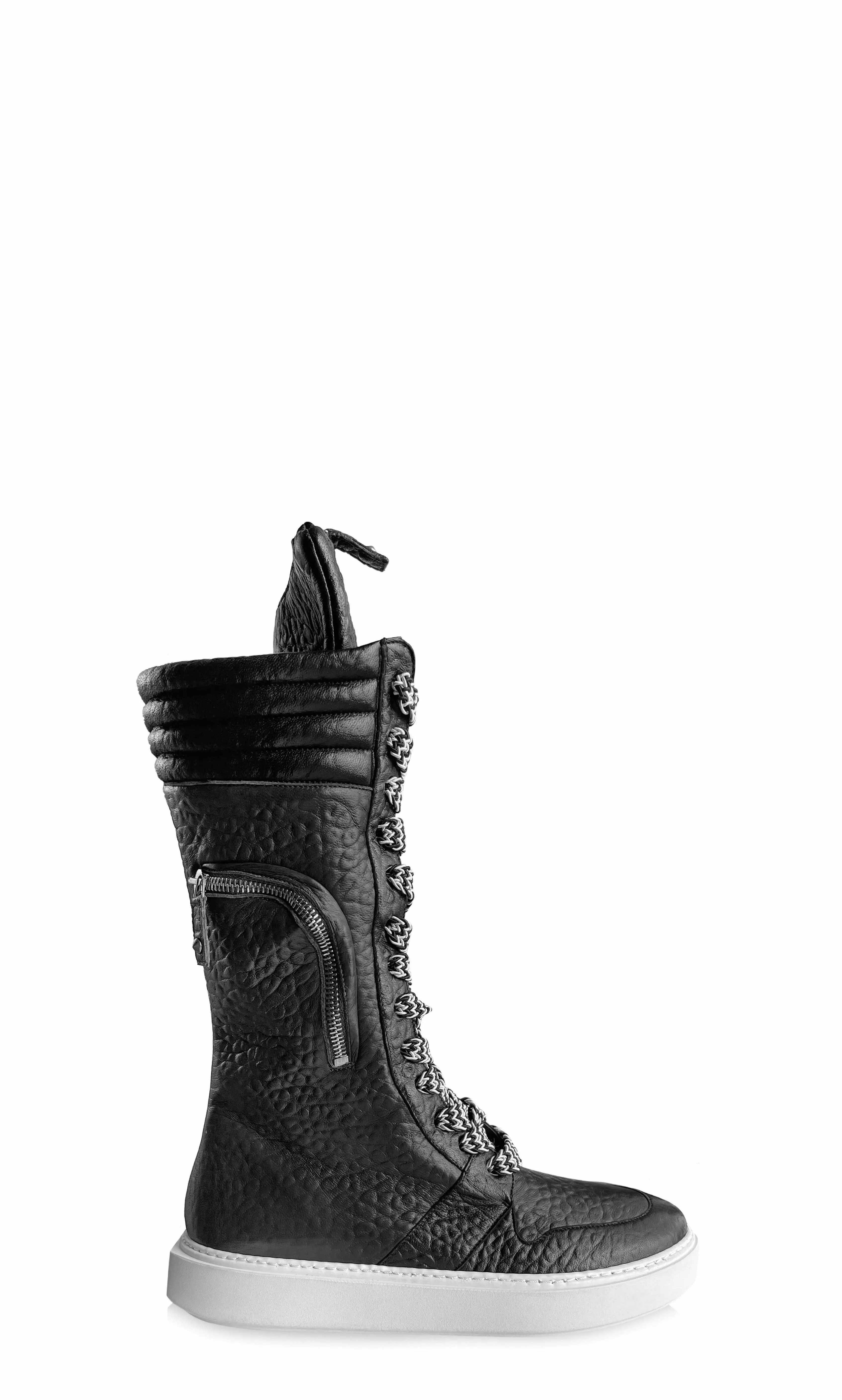 BLAINE BLACK SNEAKER BOOTS