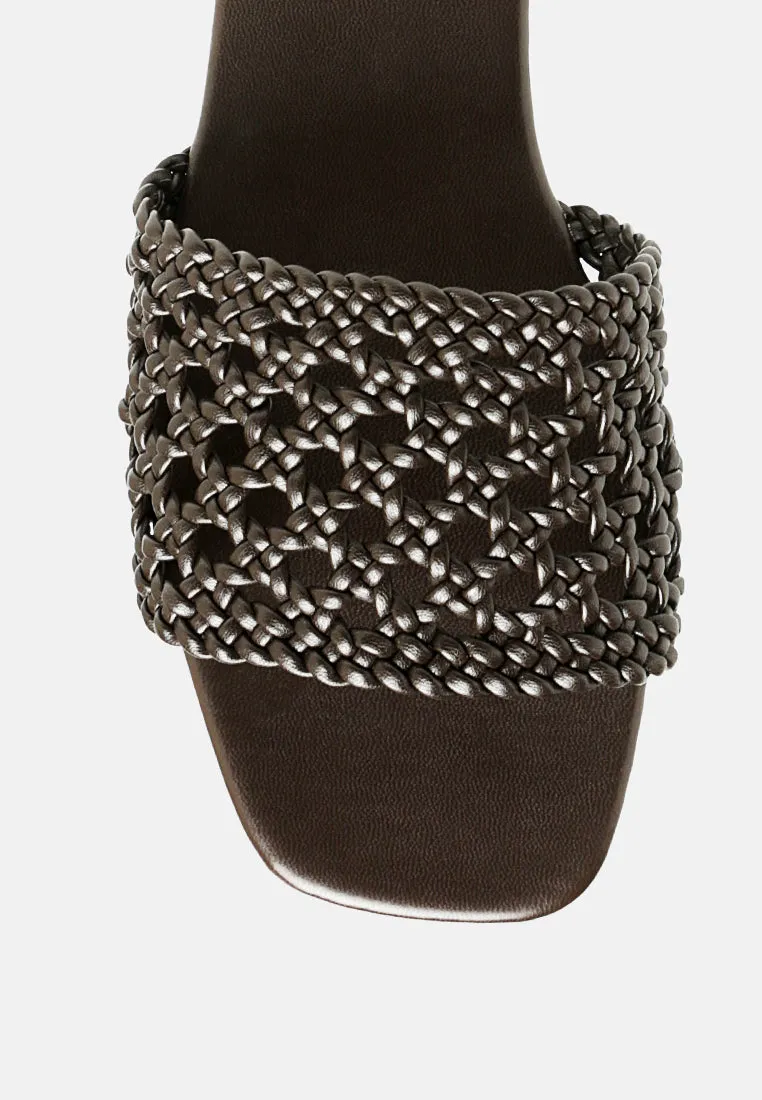 Chiara Woven Strap Slip-On Flats