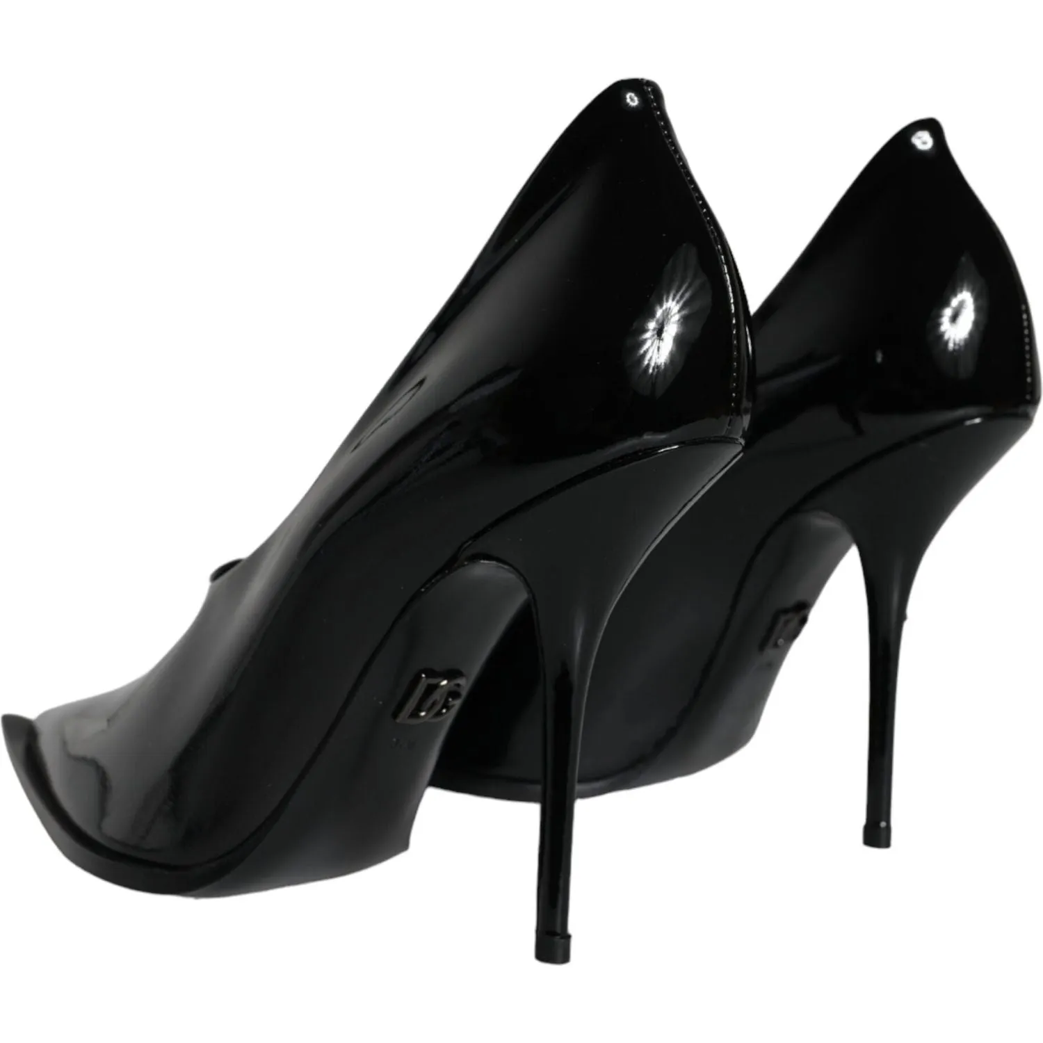 Dolce & Gabbana Black Patent Leather High Heels Pumps Shoes