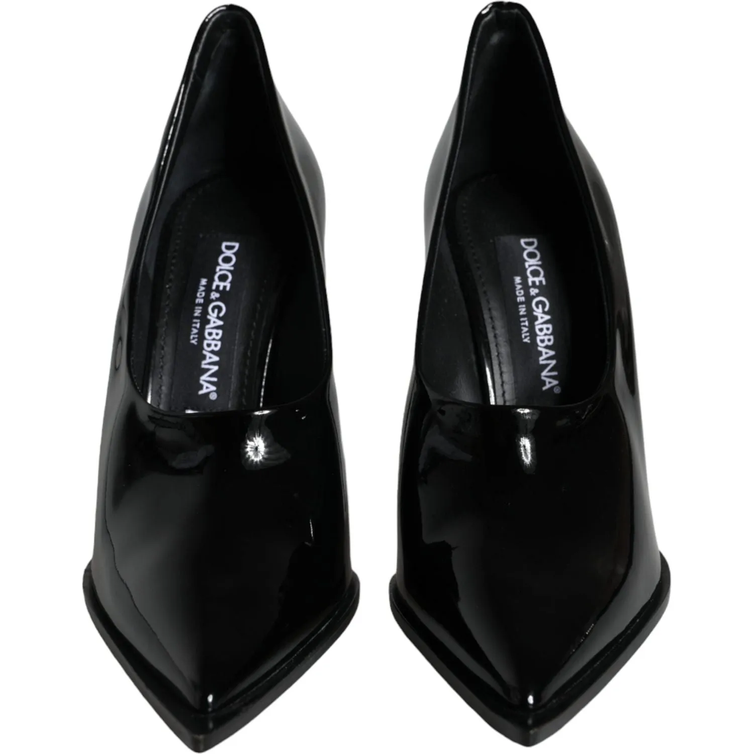 Dolce & Gabbana Black Patent Leather High Heels Pumps Shoes