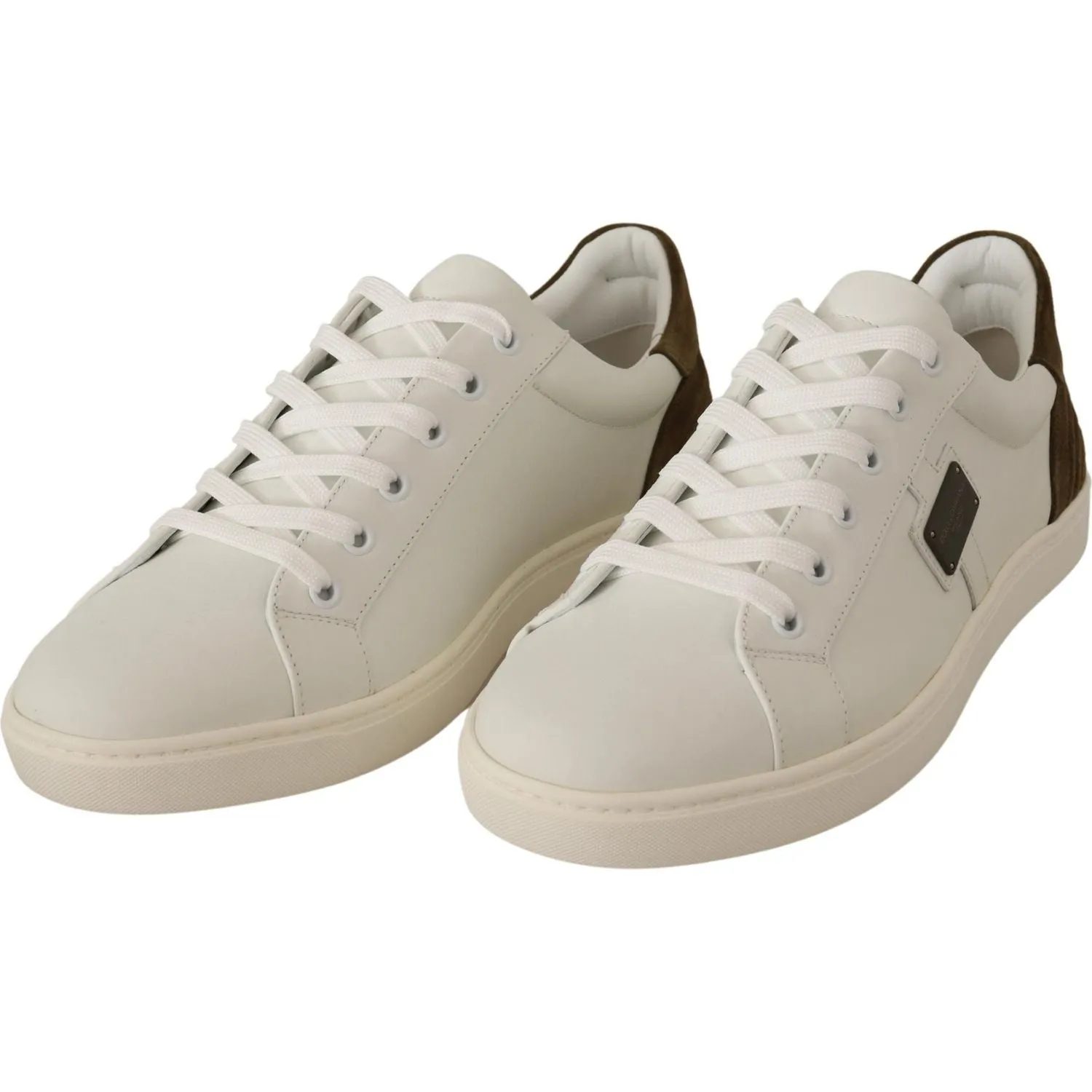 Dolce & Gabbana Chic White Leather Sneakers for Men