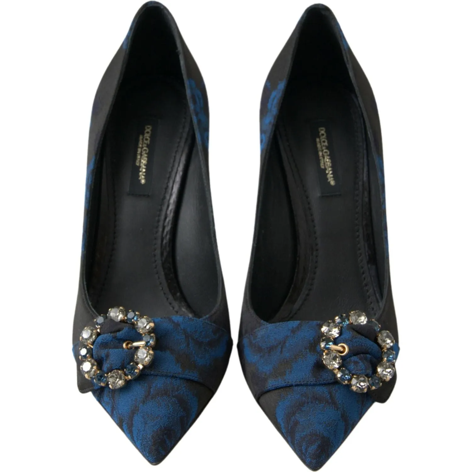 Dolce & Gabbana Elegant Blue Crystal Embellished Pumps