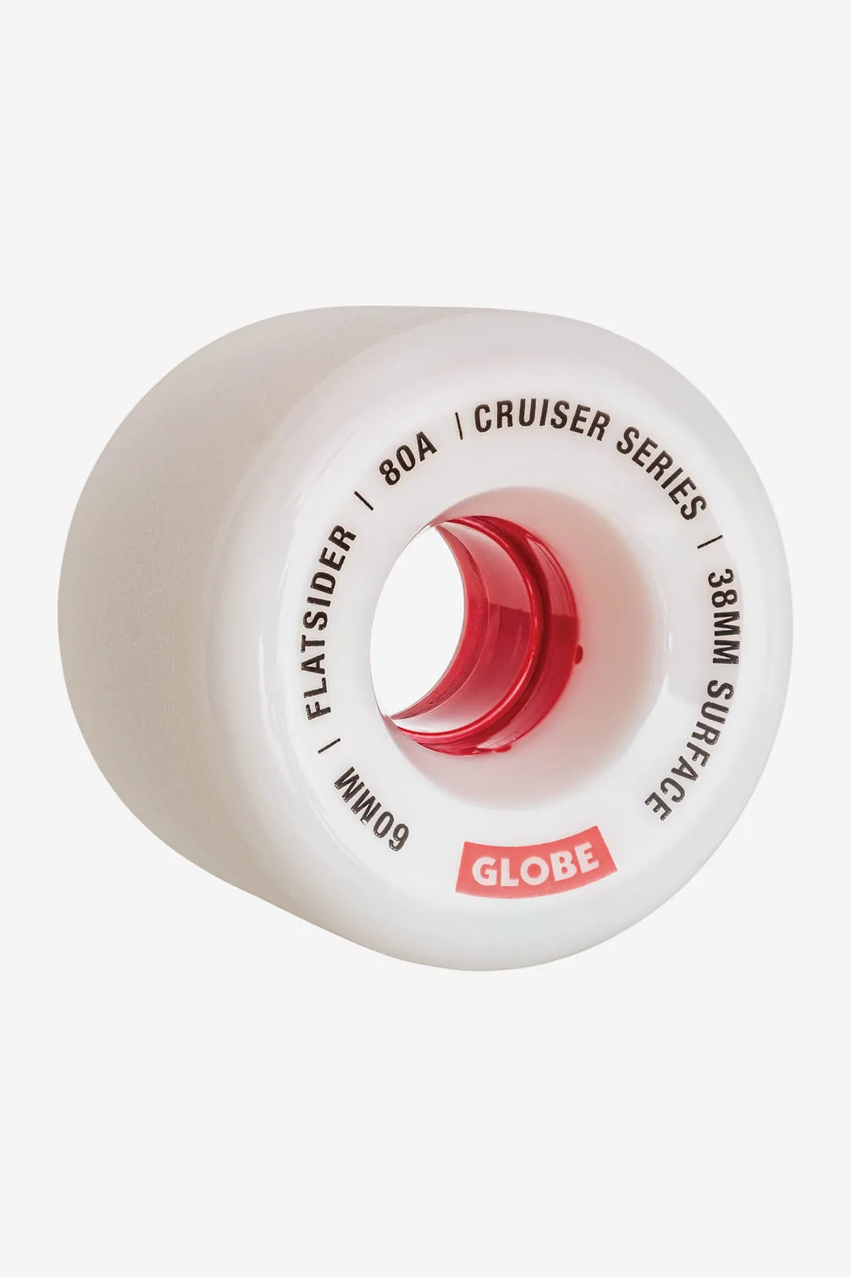 Flatsider Cruiser - White/Red - Skateboard Wheel 60mm