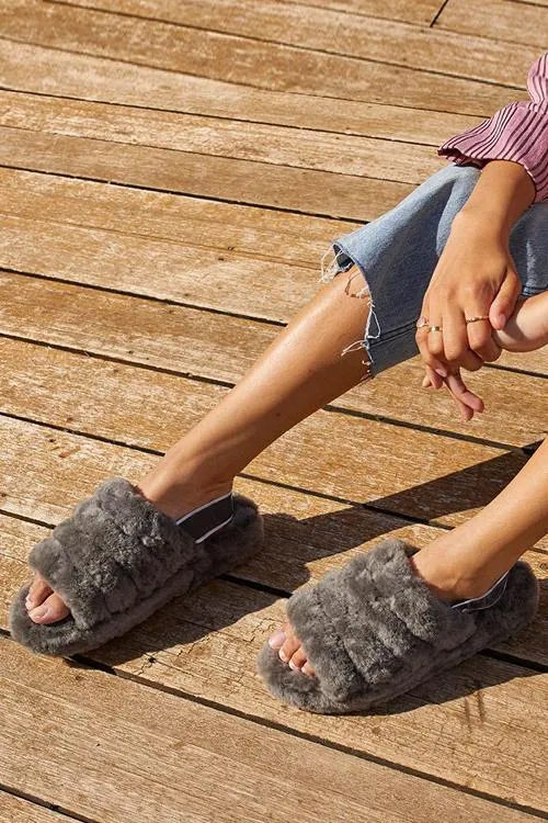 Fuzzy Platform Sandals