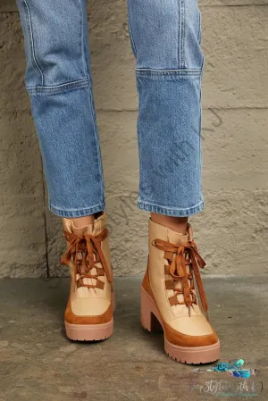 Lace Up Lug Booties