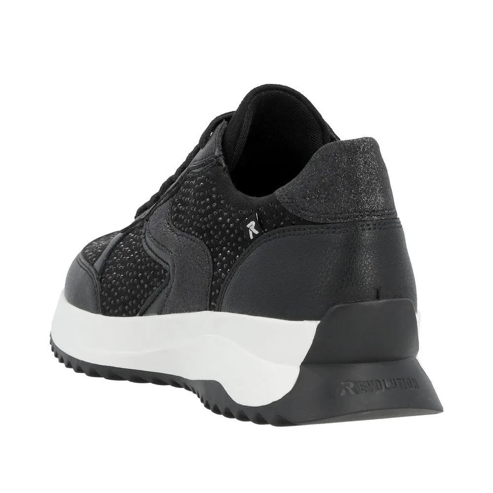 Rieker Evolution W1304-00 Rock Black Embellished Trainers