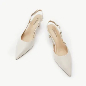 Sleek Pointed Toe Chic Slingback Pumps