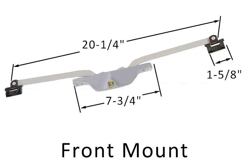 Truth Hardware Front Mount 20-1/4" Pivot Shoe Roto Awning Window Operator - Aluminum